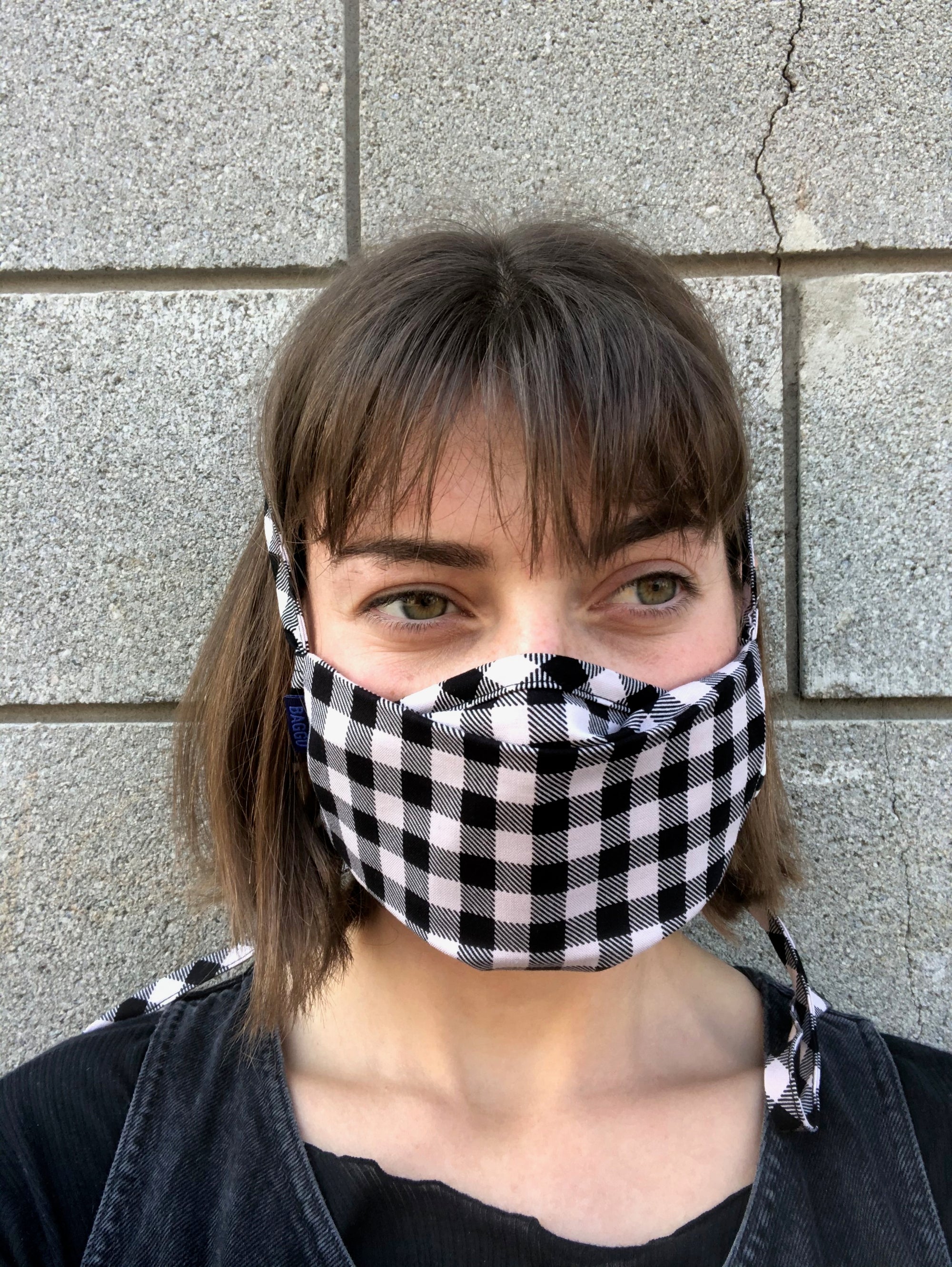 BAGGU Fabric Mask Set Tie / Gingham-Leopard-Stripes